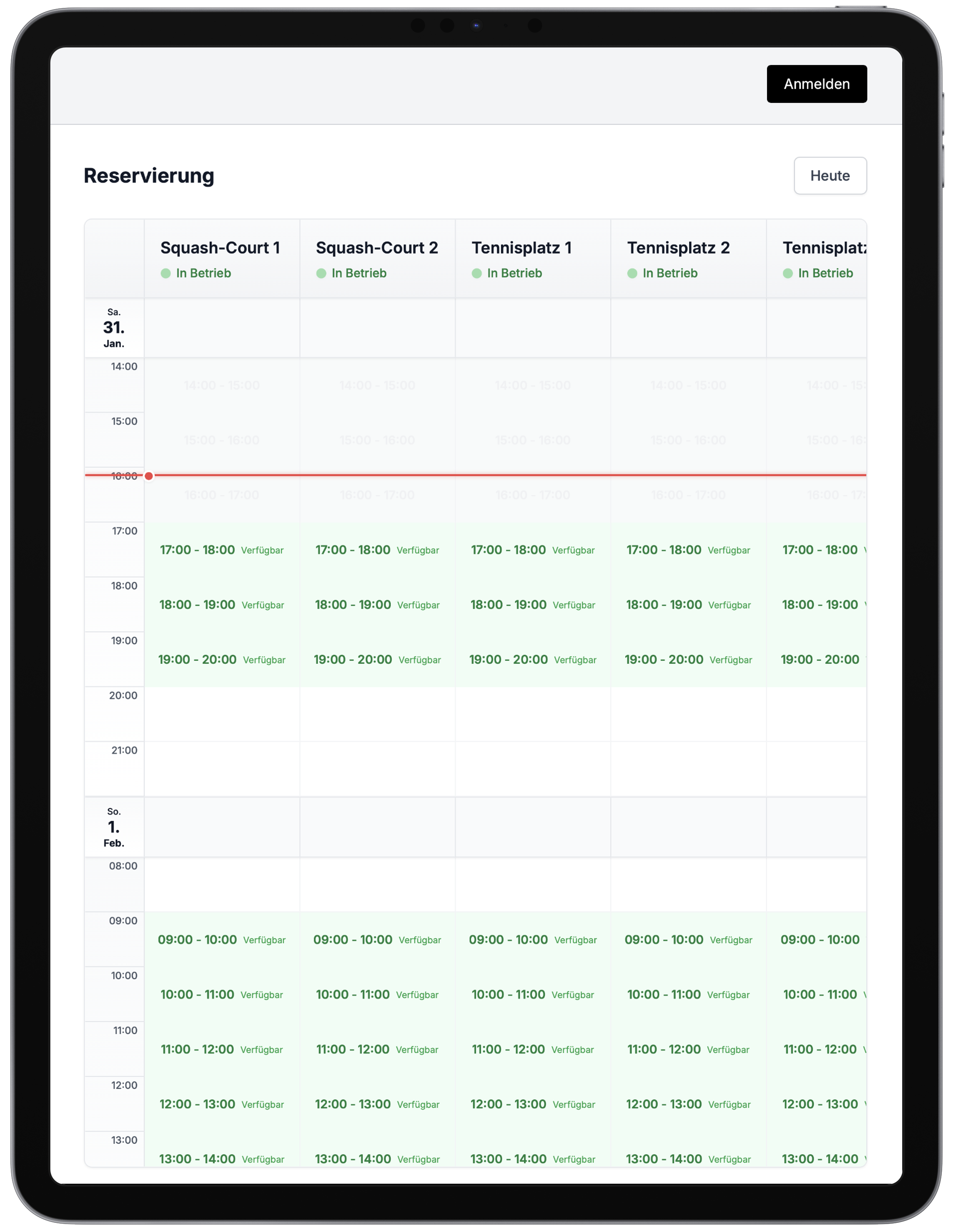 Reservierungssystem Verwaltung